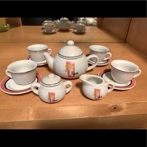 Vintage Barbie miniature tea set